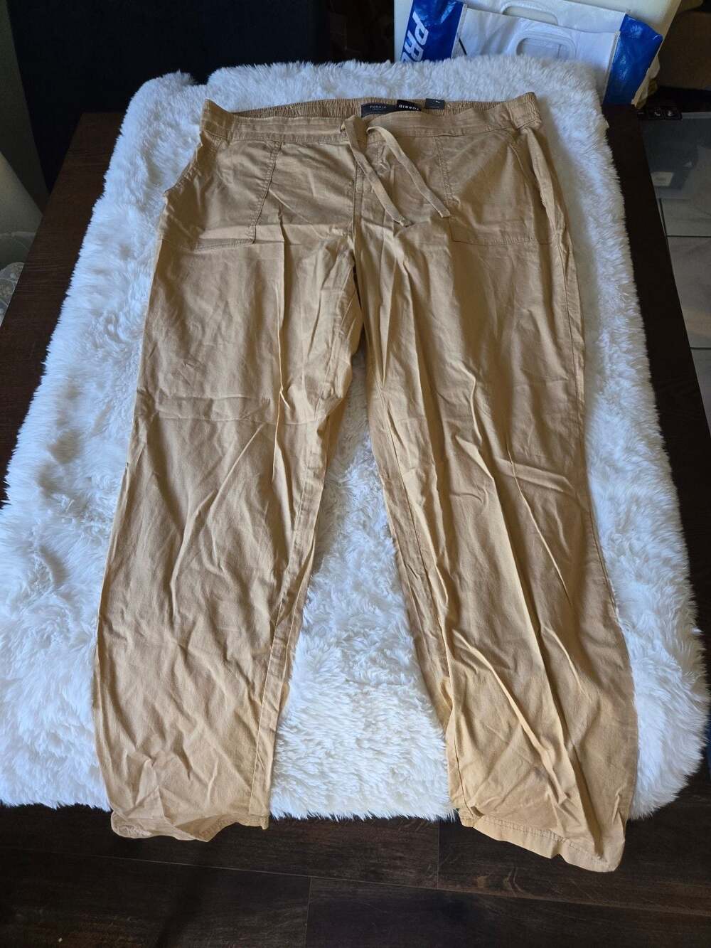 Torrid Tie-Front Poplin Tan #FeelTheFit Pants, 2X